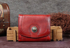 Genuine Leather Wallet Folded billfold Wallet Vintage Wallet Purse For Women Men