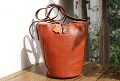 Handmade Leather bag for women leather shoulder bag crossbody bag bucket bag - EverHandmade