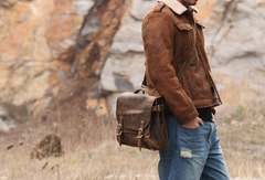 Handmade leather mens Briefcases Messenger bags Vintage Laptop Briefcases Business Briefcases - EverHandmade