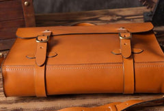 Handmade leather mens Briefcase business Briefcase Shoulder Bag Laptop Briefcase - EverHandmade