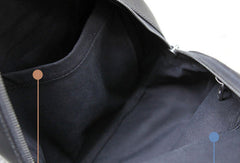 Genuine handmade Leather backpack bag shoulder bag black  women leather purse
