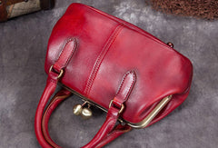 Genuine Leather Handbag Vintage Bag Shoulder Bag Crossbody Bag Clutch Purse For Women - EverHandmade
