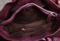 Genuine Leather Handbag Vintage Tote Crossbody Bag Shoulder Bag Purse For Women - EverHandmade
