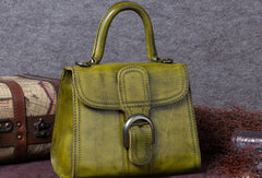 Genuine Leather Handbag Vintage Saddle Bag Shoulder Bag Crossbody Bag Purse For Women - EverHandmade