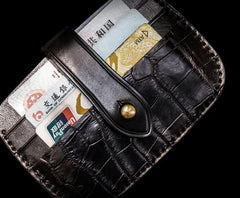Handmade Leather Mens Cool billfold Wallets Card Holder Small Card Slim Wallets for Men