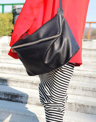 Genuine Leather Shoulder Bag Crossbody Bag Handbag Motorcycle Bag Purse For Women - EverHandmade