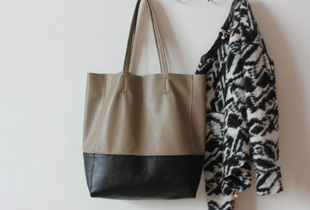 Handmade Vintage Leather Assorted Colors Oversize Tote Bag Shoulder Bag Handbag For Women