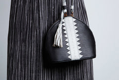 Genuine Leather Cute Crossbody Bag Shell Tassels Clutch Wallet Shoulder Bag Women Leather Purse