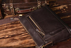 Handmade leather men Briefcase messenger vintage shoulder laptop bag vintage bag - EverHandmade