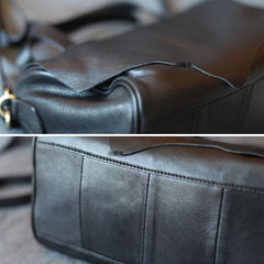 Italian Leather Purses Black Leather Satchel Handbags - Annie Jewel