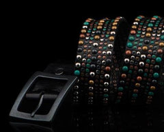 Handmade Genuine Leather Mens Belt Custom Cool Leather Men Black Belts for Men