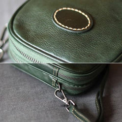 Leather Zip Shoulder Bag Small Square Crossbody Bag - Annie Jewel