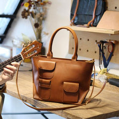 Womens Leather Tote Bag Zip Top Tote Bag - Annie Jewel