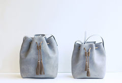 Handmade leather purse bucket phone bag shoulder bag cossbody bag purse women - EverHandmade