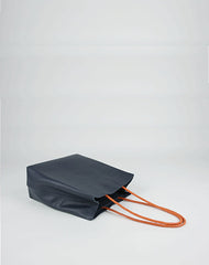 Cute Womens Small Black Leather Shoulder Tote Bag Small Best Tote Shopper Bag Purse for Ladies