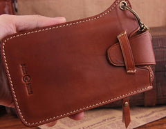 Genuine Leather Mens Cool Phone Key Wallet Card Slim Wallet Key Holder Car Key Case for Men