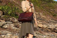 Handmade messenger bag briefcase satchel purse leather crossbody bag  shoulder bag women