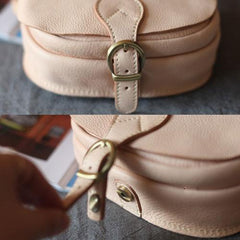 White Leather Crossbody Bag Saddle Bag Purse - Annie Jewel