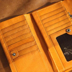 Leather Long Wallet Bifold Wallet Card Holder Purse - Annie Jewel