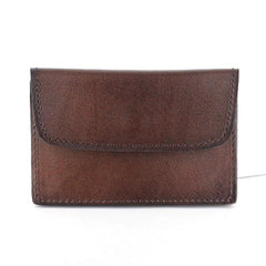 Leather Mens Card Wallet Front Pocket Wallet Small Slim Wallets Change Wallets for Men
