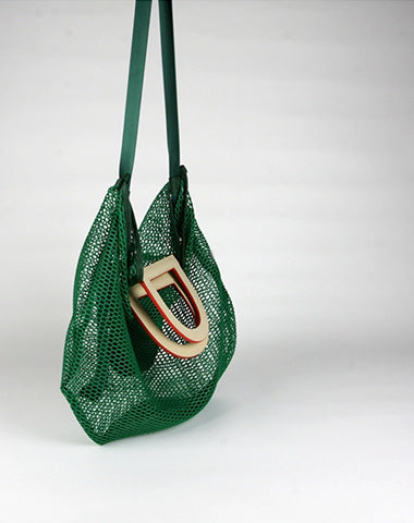Womens Green Net Polyester Leather Tote Handbag Purse Polyester Tote Shoulder Bag Purse for Ladies