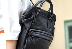 Genuine handmade Handbag Leather backpack bag shoulder bag black  women leather purse - EverHandmade