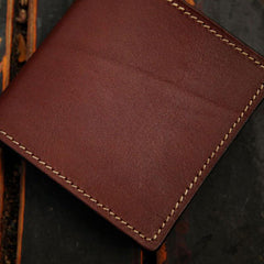 Handmade Leather Mens billfold Wallet Cool Slim Wallet Biker Wallet for Men