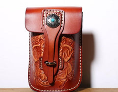 Leather Belt Pouch Mens Small Cases Waist Bag Hip Pack Belt Bag Fanny Pack Bumbag for Men