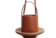 Handmade Genuine Leather Handbag Bucket Bag Purse Crossbody Bag Shoulder Bag Purse For Women