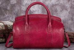 Genuine Leather Handbag Briefcase Bag Vintage Crossbody Bag Shoulder Bag Purse For Women Mens - EverHandmade