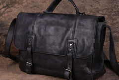 Genuine Leather Mens Cool Messenger Bag iPad Bag Chest Bag Bike Bag Cycling Bag for men