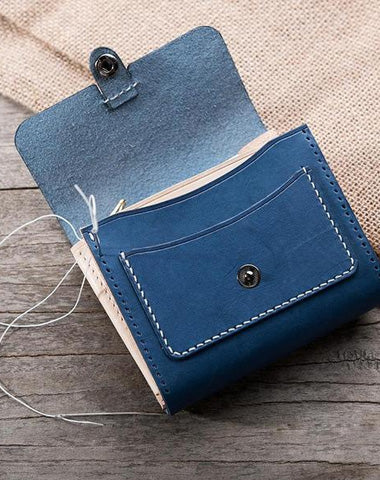 Handmade Leather Mens Cool billfold Wallet Card Holder Small Card Wallets for Men Women