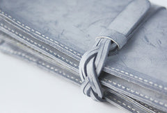 Handmade leather braided personalized custom clutch purse long wallet purse clutch women - EverHandmade