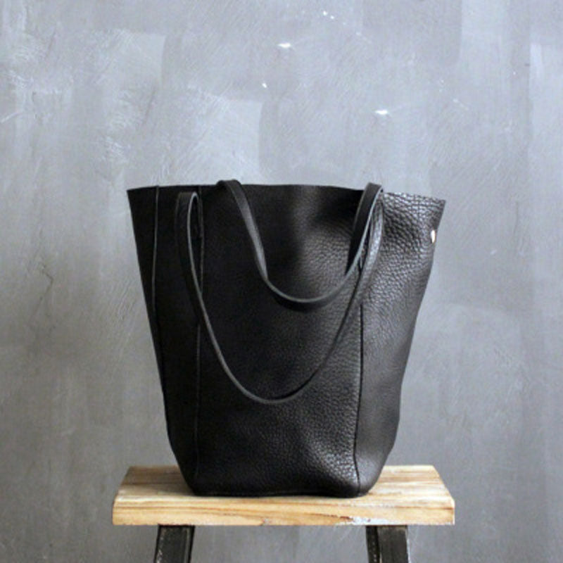 LEATHER Large WOMENs Bucket Tote Bag Work Tote Purses FOR WOMEN