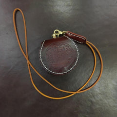 Cool Leather Brown Men's Womens Coin Holder Black Wristlet Change Wallet Coin Case For Men