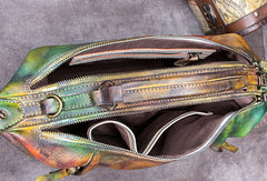Genuine Leather Handbag Vintage Crossbody Bag Shoulder Bag Purse For Women - EverHandmade