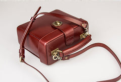 Genuine Leather Handbag Box Cabinet Crossbody Bag Shoulder Bag Purse For Women - EverHandmade