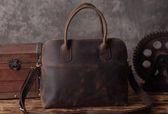 Vintage leather mens Briefcase vintage laptops Briefcase Business Briefcases - EverHandmade