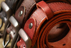 Genuine Leather Mens Leather Men Brown Black Belt for Men Cool Leather Belt - EverHandmade