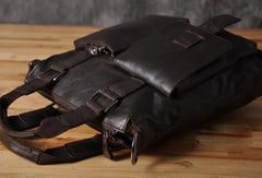 Handmade leather men Briefcase messenger vintage shoulder laptop bag vintage bag