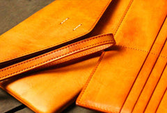 Genuine Leather Mens Cool Messenger Bag iPad Bag Chest Bag Bike Bag Cycling Evelope Cluth Bag For Men - EverHandmade