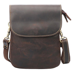 Cool Black Leather Mens Small Vertical Courier Bag Brown Messenger Bags Blue Postman Bag For Men