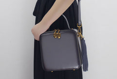 Genuine Leather handbag Cube bag shoulder bag for women leather crossbody bag