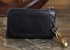 Handamde Genuine Leather Mens Cool Key Wallet Card Slim Wallet Key Holder Car Key Case for Men