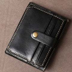 Leather Mens Cool Front Pocket Wallet Small Leather Wallet Men billfold Wallets  for Men