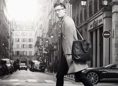 Handmade Leather Mens Cool Messenger Bag Work Bag Business Bag Briefcase Bag for men