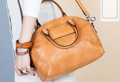 Handmade Genuine Leather Handbag Shopper Bag Crossbody Bag Shoulder Bag Purse For Women - EverHandmade