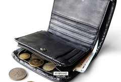 Genuine leather billfold wallet leather men billfold vintage wallet for men - EverHandmade