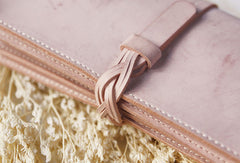 Handmade leather braided personalized custom clutch purse long wallet purse clutch women - EverHandmade