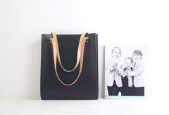Handmade Leather handbag tote purse shoulder bag for shopper bag - EverHandmade